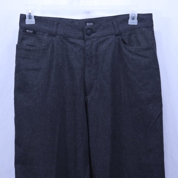 Hugo Boss Stretch Phoenix ( 19427) Grey Virgin Wool Blend 5 Pocket Pants 33x34 - Picture 16 of 16